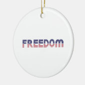 Freedom American Flag for Patriotic & Liberty Gift Keramik Ornament (Links)