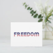 Freedom American Flag for Patriotic & Liberty Gift Postkarte (Stehend Vorderseite)
