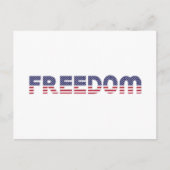 Freedom American Flag for Patriotic & Liberty Gift Postkarte (Vorderseite)