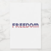 Freedom American Flag for Patriotic & Liberty Gift Weinetikett (Einzelnes Label)