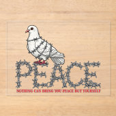 Freedom and peace acryleinladungen (Vorderseite)