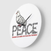 Freedom and peace große wanduhr (Winkel)
