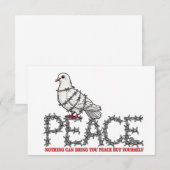 Freedom and peace RSVP karte (Vorne/Hinten)