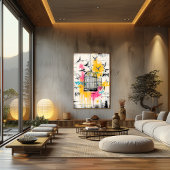 Freedom Birds - Graffiti Open Cage Urban Poster