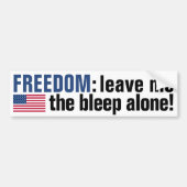 Freedom Bleep (v.2-Flag) Autoaufkleber (Vorne)