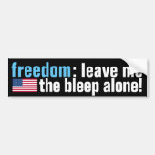 Freedom Bleep (v.2-Flag dunkel) Autoaufkleber (Vorne)