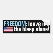 Freedom Bleep (v.2-Flag dunkel) Autoaufkleber (Vorne)