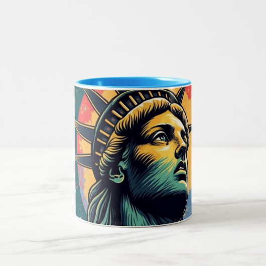 Freedom Call Sounds Zwei-Tone-Tasse Zweifarbige Tasse (Mittel)