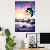 FREEDOM - Christliches Kunstposter mit Inspiration Poster (Heimbüro)