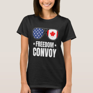 Freedom Convoy 2022 Brillen USA Amerika Kanada Fl T-Shirt