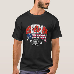 Freedom Convoy 2022 Canada Flag USA Flag T-Shirt