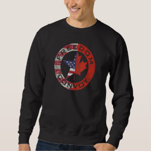 Freedom Convoy Canadian Trucker Canada US Flag Sweatshirt