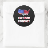 Freedom Convoy USA Flag Runder Aufkleber (Tasche)