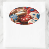 Freedom Cookies Ovaler Aufkleber (Tasche)