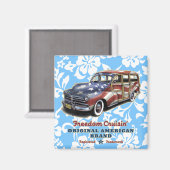 Freedom Cruisin' Hawaiian Patriotic Magnete Magnet (Vorderseite/Rückseite)