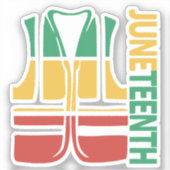 Freedom Day Vest Coworker Swagazon Associate Junet Aufkleber (Vorderseite)