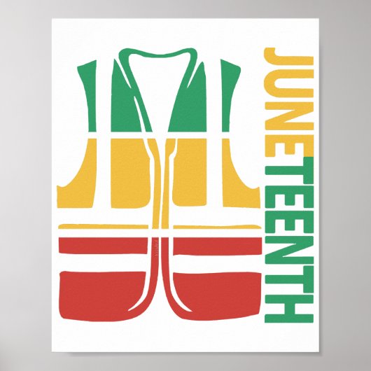 Freedom Day Vest Coworker Swagazon Associate Junet Poster (Vorne)