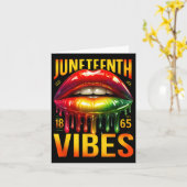 Freedom Design Melanin Pride Dripping Lips Junetee Karte (Gelbe Blume)