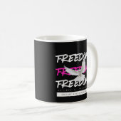 Freedom Dove Urban Typografy Kaffeetasse (VorderseiteRechts)