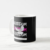 Freedom Dove Urban Typografy Kaffeetasse (Vorderseite Links)