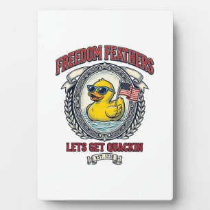 Freedom Duck Vintage Patriotischer Humor Fotoplatte