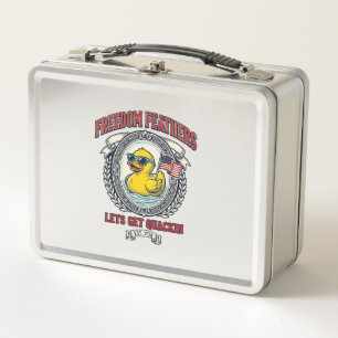 Freedom Duck Vintage Patriotischer Humor Metall Brotdose
