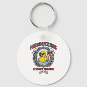 Freedom Duck Vintage Patriotischer Humor Schlüsselanhänger