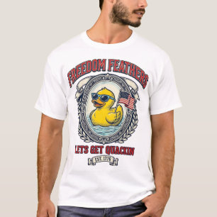 Freedom Duck Vintage Patriotischer Humor T-Shirt