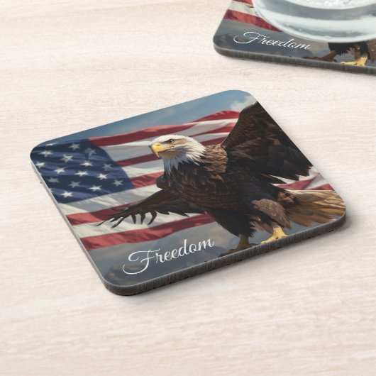 Freedom Eagle Getränkeuntersetzer (Linke Seite)