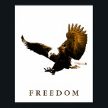 Freedom Eagle Motivierend Brown Pop Art Poster<br><div class="desc">Freedom & Courage Motivierend Eagles Images - Fearsome Patriotic Eagle - Pop Art Syle American Eagle Landing Image - Sephia Brown Tones Watercolor Effect American Bald Eagle - Fearless American Bald Eagle: Flying American Eagle Pictures - Der Adler ist der nationale Glatze und Symbol der USA.</div>