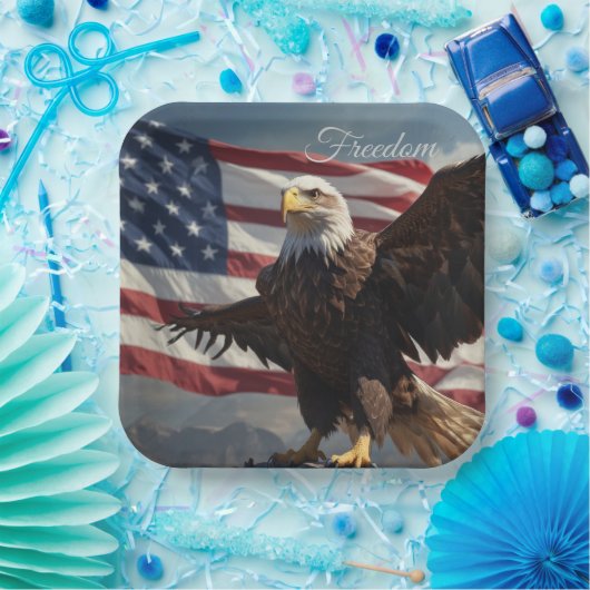 Freedom Eagle Pappteller (Party)