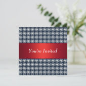 Freedom Eagle Patriotic Red White Blue Einladung (Stehend Vorderseite)