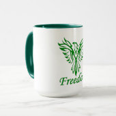 Freedom Eagle Tasse - wählen Sie Stil & Farbe (Vorderseite Links)