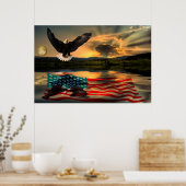 Freedom-Eagle-W-Flag-2010 Poster (Küche)