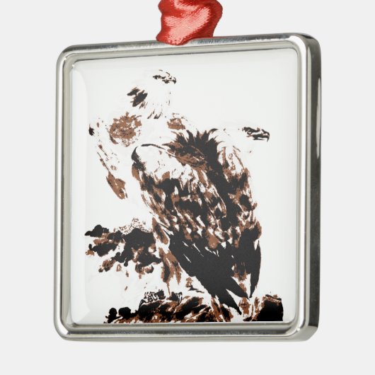 Freedom Eagles Silbernes Ornament (Links)