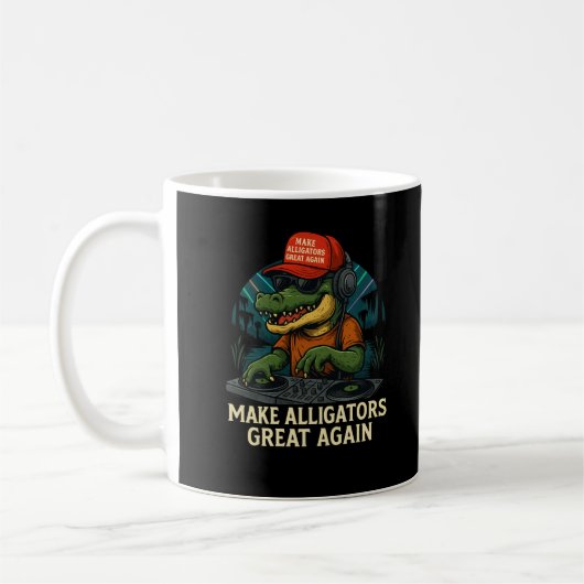 Freedom Fang DJ Gator - Party Meme Kaffeetasse (Links)