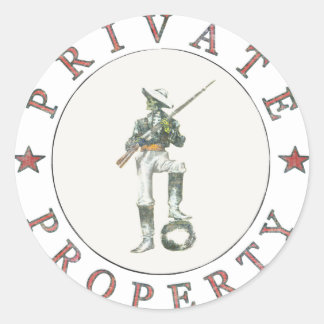 Freedom Fighter Sticker Guard Private Property