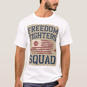 Freedom Fighters Squad 1776 Flag USA Inde T-Shirt