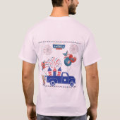 Freedom Firework Träume blassrosa T-Shirt (Rückseite)