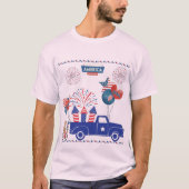 Freedom Firework Träume blassrosa T-Shirt (Vorderseite)