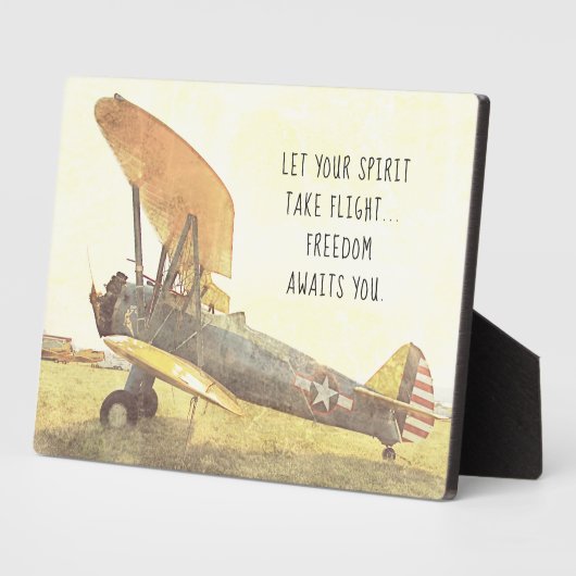 "Freedom"-Flugzeug Fotoplatte (Seite)