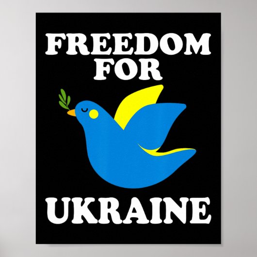 Freedom For Ukraine Support Ukrainian  Poster (Vorne)