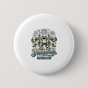 Freedom Frosch Squad Vintage Patriotisches Shirt D Button