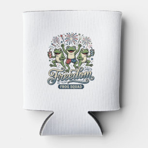 Freedom Frosch Squad Vintage Patriotisches Shirt D Dosenkühler