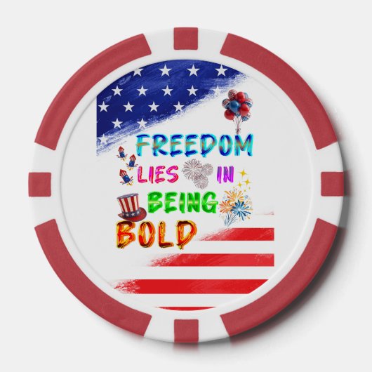 Freedom Gaming liegt darin, mutig zu sein Pokerchips (Vorderseite)