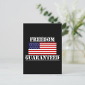 FREEDOM GARANTIERT US-Flag Postkarten (Stehend Vorderseite)