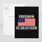 FREEDOM GARANTIERT US-Flag Postkarten (Vorne/Hinten)