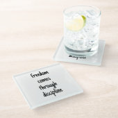 Freedom Glass Untersetzer (Schrägansicht)