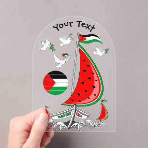 Freedom Global Sumud Flotilla Boats to Gaza Acryleinladungen