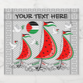 Freedom Global Sumud Flotilla Boats to Gaza Alkoholflaschenetikett (Einzelnes Label)